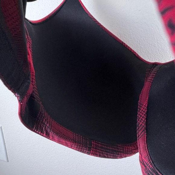 Plaid Red and Black Women's Bra - Picture 7 of 14